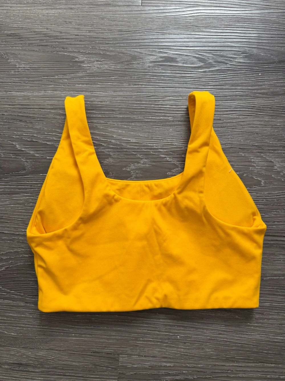 Gymshark Yellow Scoop-Style Sports Bra with Logo